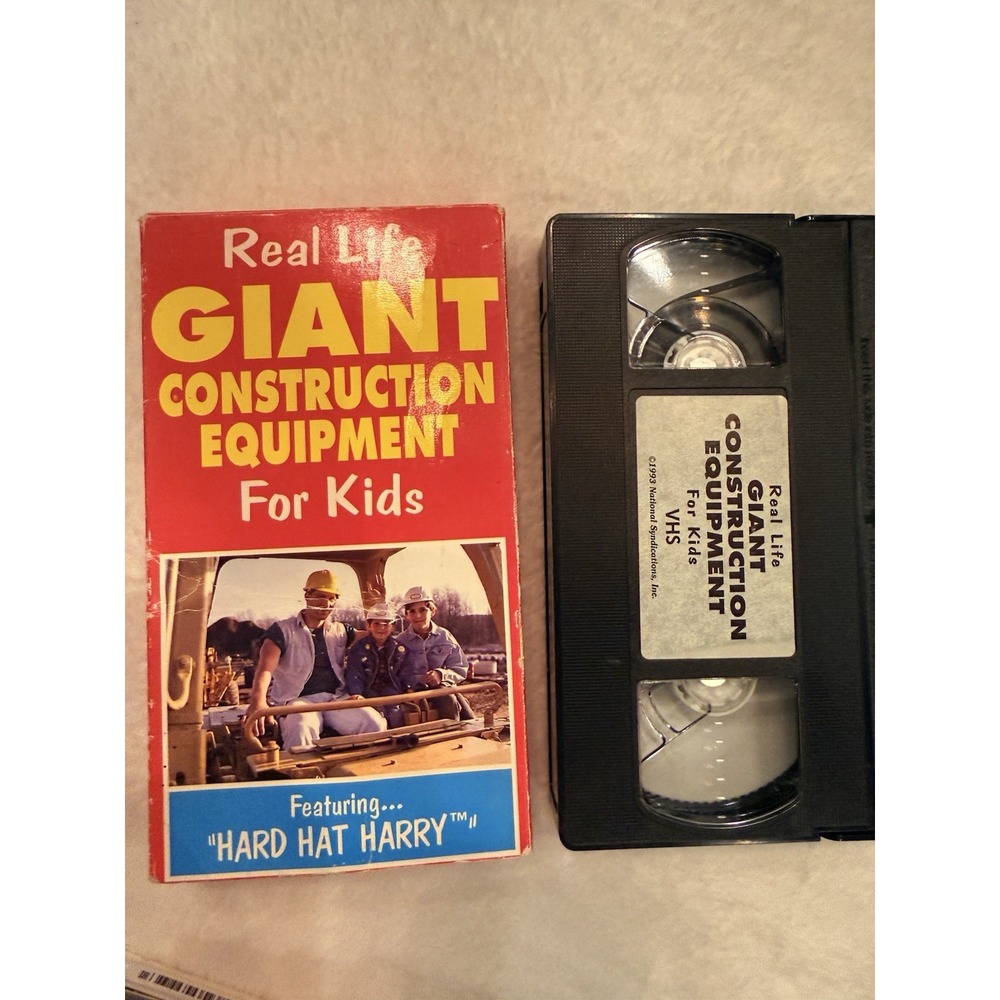 Hard Hat Harry - Real Life, Giant Construction Equipment For Kids‎ VHS Vtg 1993